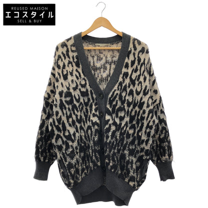 STELLA McCARTNEY ステラマッカートニー ブラック ウール レオパード ニットカーディガン トップス