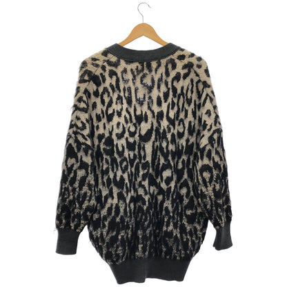 STELLA McCARTNEY ステラマッカートニー ブラック ウール レオパード ニットカーディガン トップス