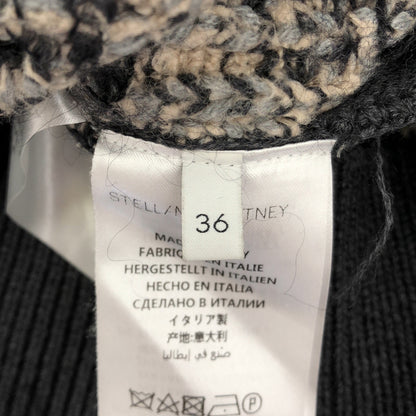STELLA McCARTNEY ステラマッカートニー ブラック ウール レオパード ニットカーディガン トップス