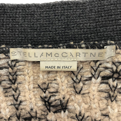 STELLA McCARTNEY ステラマッカートニー ブラック ウール レオパード ニットカーディガン トップス