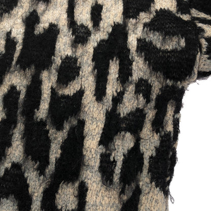 STELLA McCARTNEY ステラマッカートニー ブラック ウール レオパード ニットカーディガン トップス