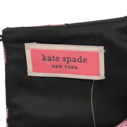 Kate spade ケイトスペード ピンク×ブラック 花柄 フリンジ ノースリーブトップス トップス