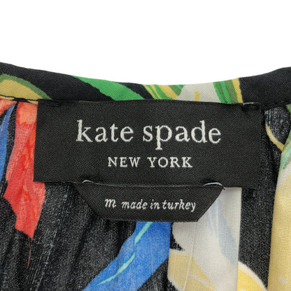 Kate spade ケイトスペード ブラック系 花柄 半袖ワンピース トップス