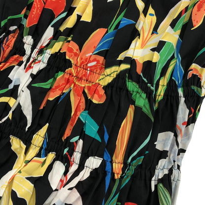 Kate spade ケイトスペード ブラック系 花柄 半袖ワンピース トップス