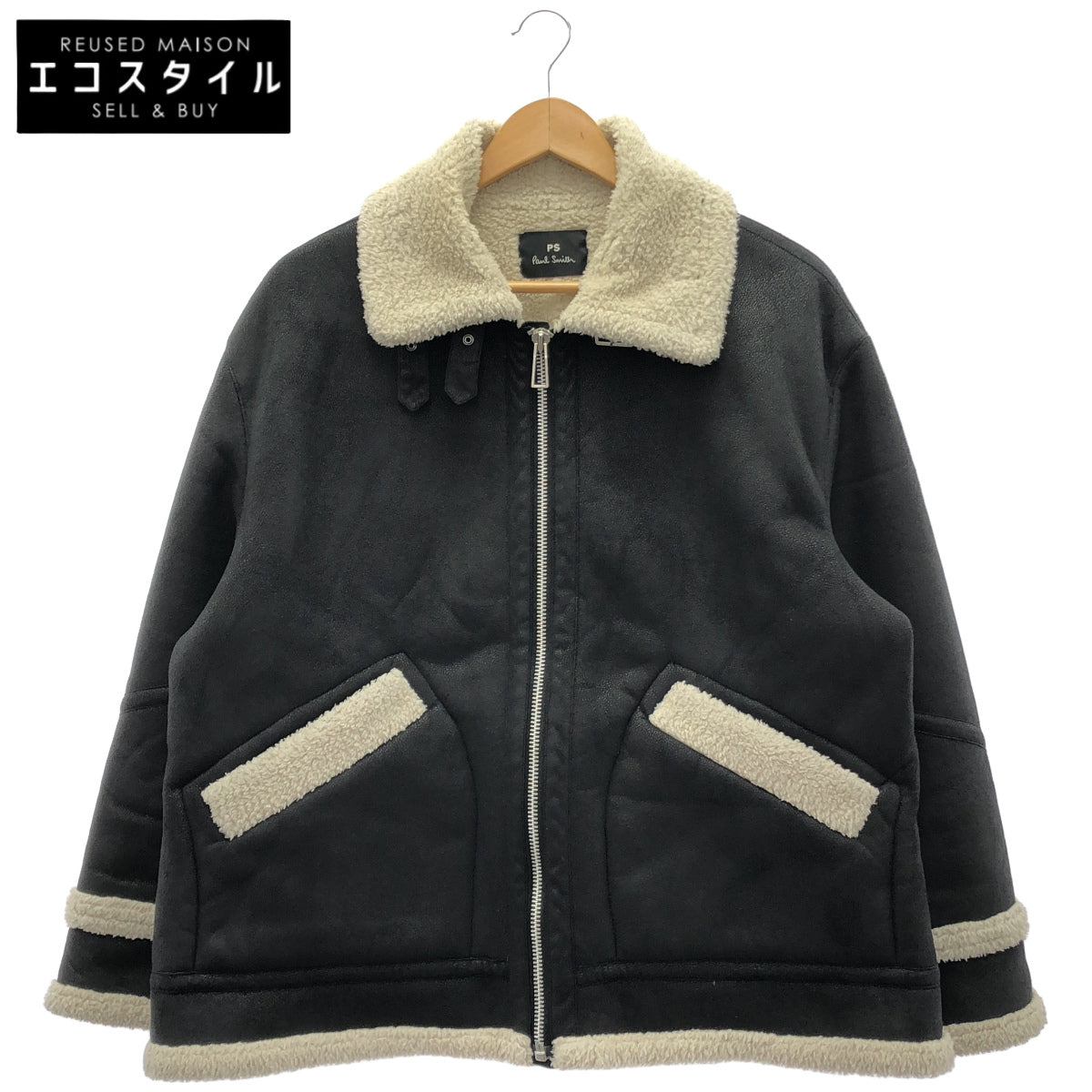 PS Paul Smith ピーエスポールスミス JK.PS.YW.0900 ブラック ボア ムートンジャケット トップス