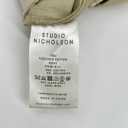 STUDIO NICHOLSON スタジオ ニコルソン SNM-671 ベージュ VOLI ラウンドレッグ テーパード パンツ ボトムス