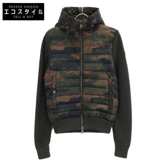 MONCLER モンクレール 【美品】B20919407800 MAGLIONE TRICOT CARDIGAN カモフラ ニット/ダウン切替 フーディジャケット ジャケット
