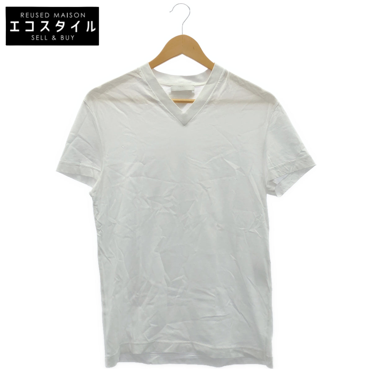 PRADA プラダ UJM493 S181 ILJK ホワイト Vネック Tシャツ トップス