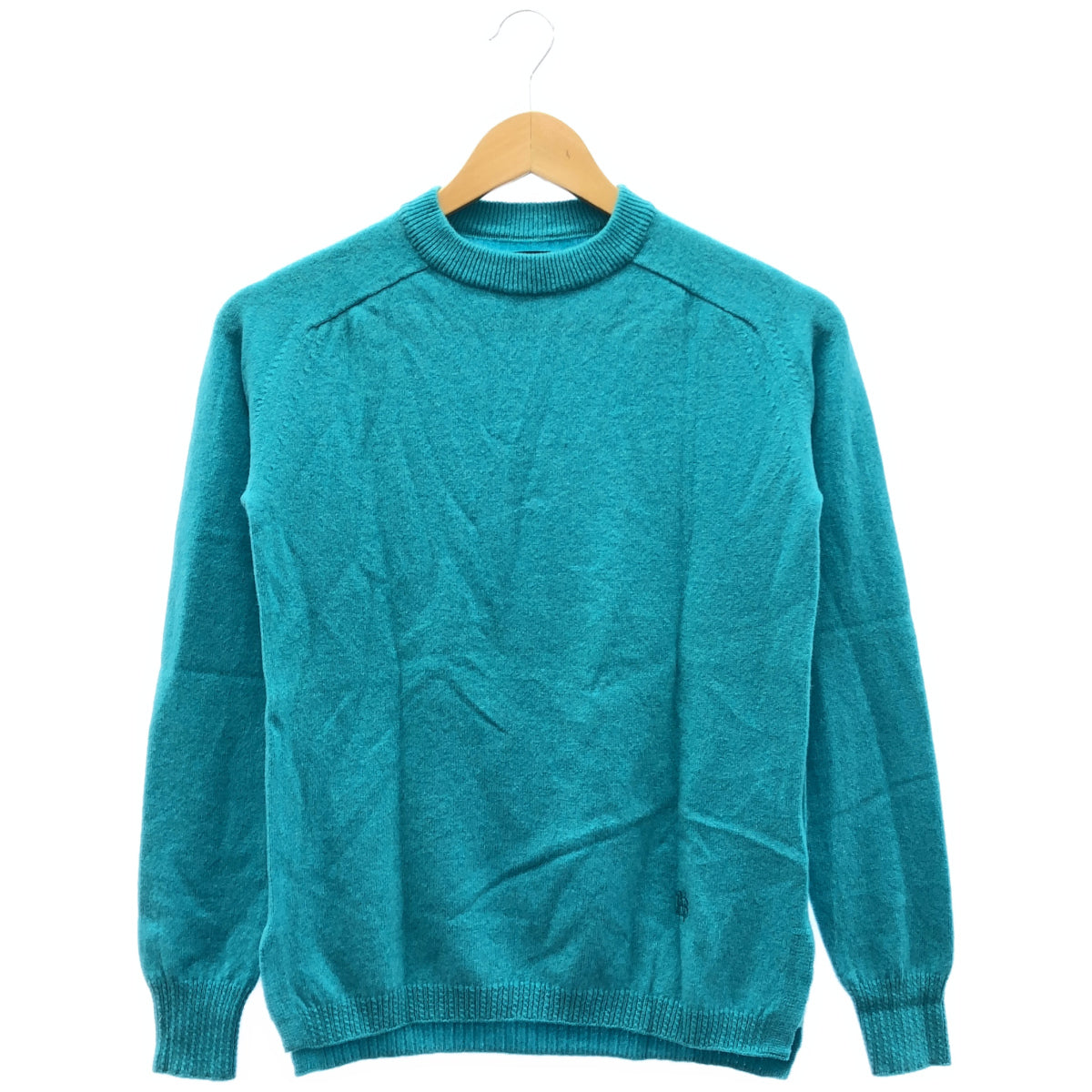 BATONER バトナー ブルー クルーネック カシミア100 ニットトップス トップス