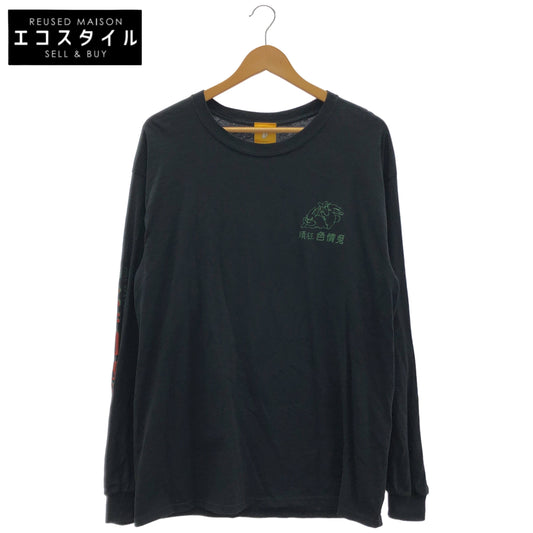 FR2 エフアールツー ブラック 頭狂色情兎 コットン ショートスリーブTシャツ トップス