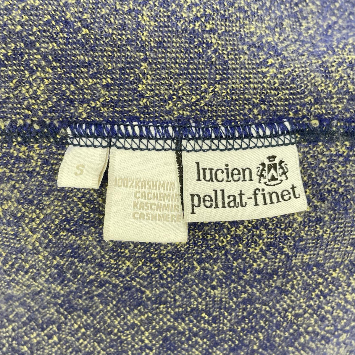 lucien pellat-finet ルシアンペラフィネ ブルー カシミア スカル フーディー トップス トップス