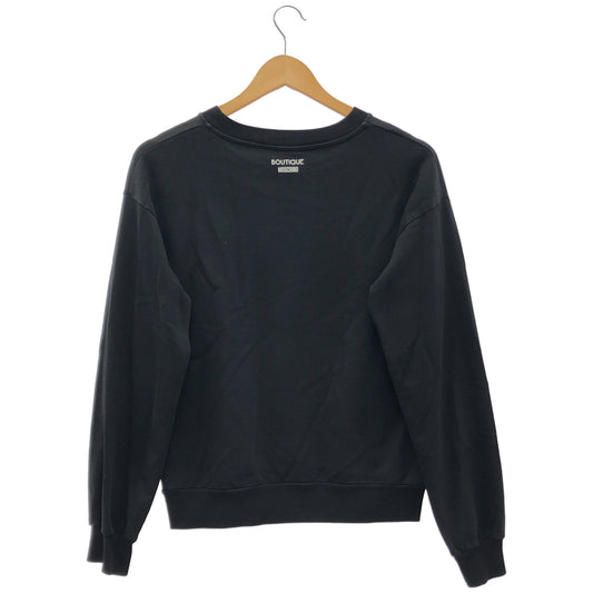 MOSCHINO モスキーノ ブラック グラフィックプリント コットン Tシャツ トップス