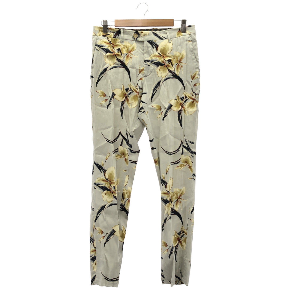 ETRO エトロ グレー ボタニカル 総柄 スリムフィット パンツ ボトムス