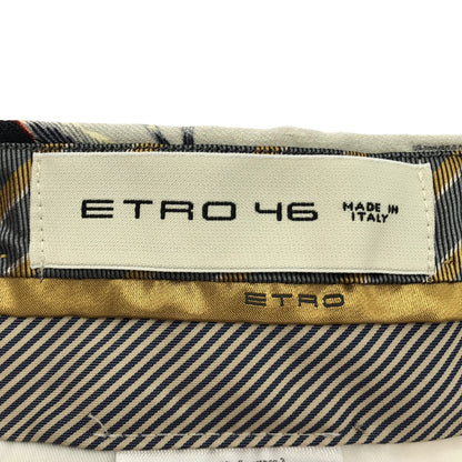 ETRO エトロ グレー ボタニカル 総柄 スリムフィット パンツ ボトムス