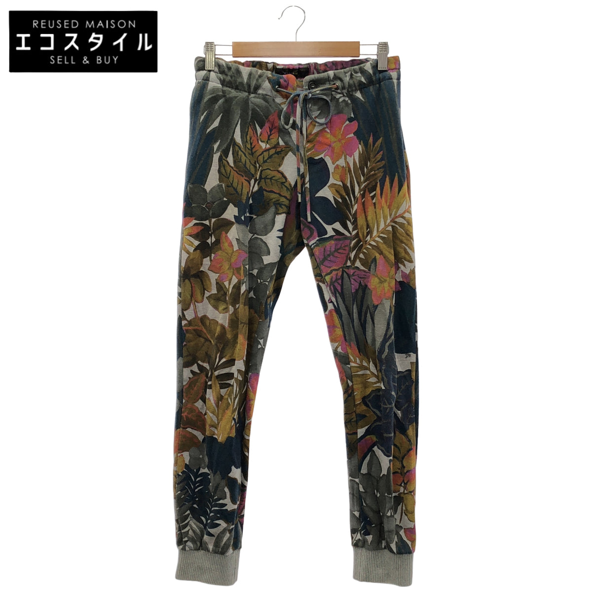 ETRO エトロ グレー系 ボタニカル 総柄 スウェットパンツ ボトムス