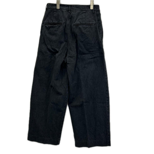AURALEE オーラリー A26SP05LF ブラック GARMENT-DYED FINX LIGHT CHINO ONE-TUCK WIDE PANTS ボトムス