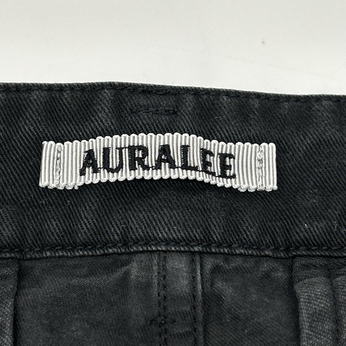 AURALEE オーラリー A26SP05LF ブラック GARMENT-DYED FINX LIGHT CHINO ONE-TUCK WIDE PANTS ボトムス