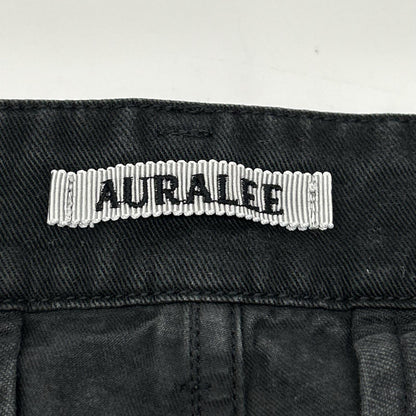 AURALEE オーラリー A26SP05LF ブラック GARMENT-DYED FINX LIGHT CHINO ONE-TUCK WIDE PANTS ボトムス