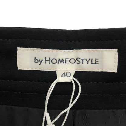 byHOMEOSTYLE ホメオスタイル ブラック ボタン ワイド パンツ ボトムス
