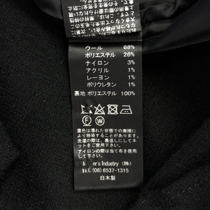 midiumi ミディウミ ブラック ウール ノースリーブ ワンピース トップス