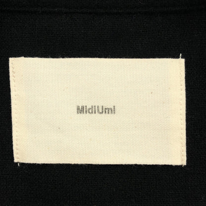 midiumi ミディウミ ブラック ウール ノースリーブ ワンピース トップス