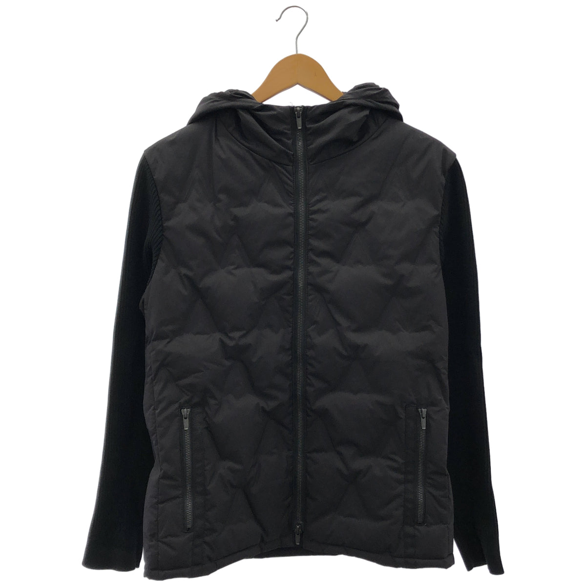 HIGH STREET ハイストリート 632-0215005 ブラック 切り替えダウンジャケット トップス