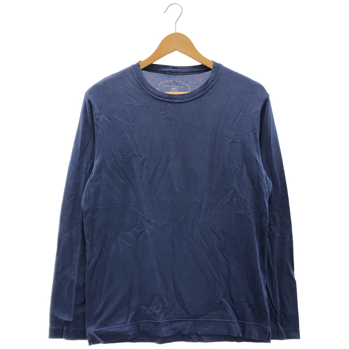 FEDELI フェデリ ブルー オーガニック コットン Tシャツ トップス