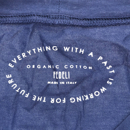 FEDELI フェデリ ブルー オーガニック コットン Tシャツ トップス