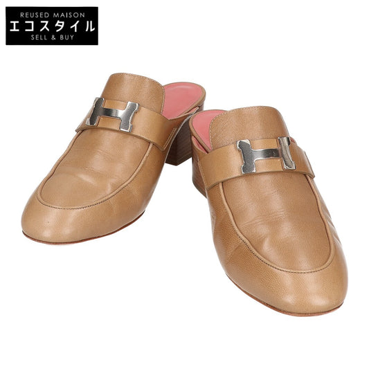 HERMES エルメス 【美品】172103Z パラディ レザー ミュール シューズ