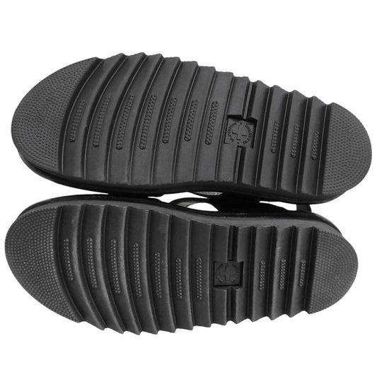 Dr.Martens ドクターマーチン 美品 VOSS バックストラップ レザー サンダル シューズ メンズ ブラック UK7 23802001 シューズ