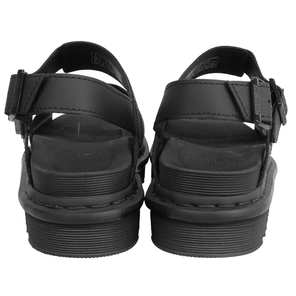 Dr.Martens ドクターマーチン 美品 VOSS バックストラップ レザー サンダル シューズ メンズ ブラック UK7 23802001 シューズ