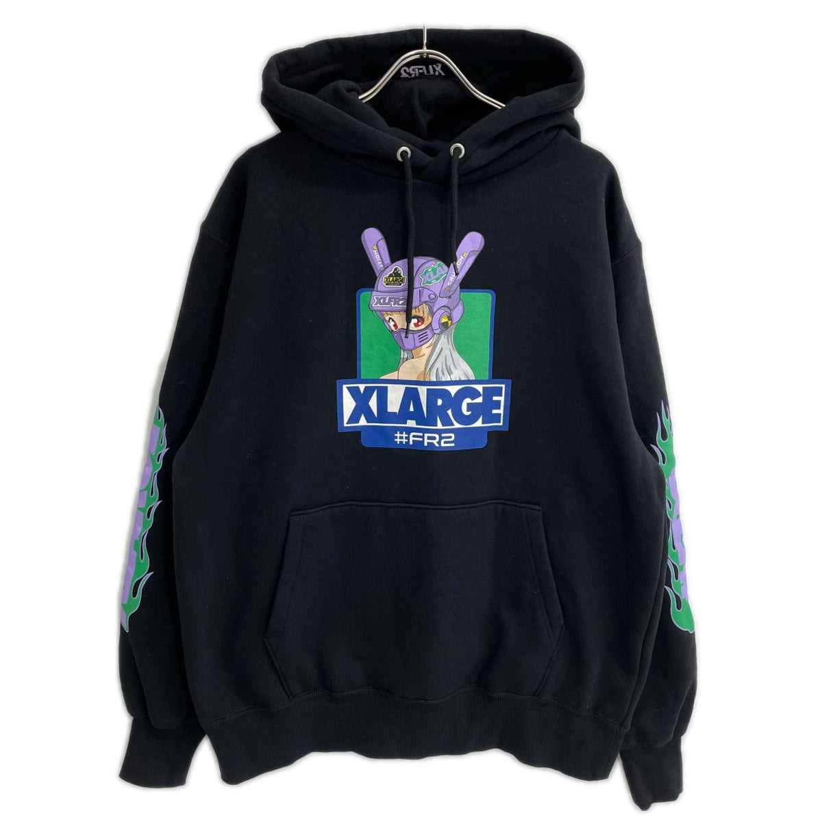 XLARGE エクストララージ ×FR2 ブラック キャラクタープリント パーカー トップス