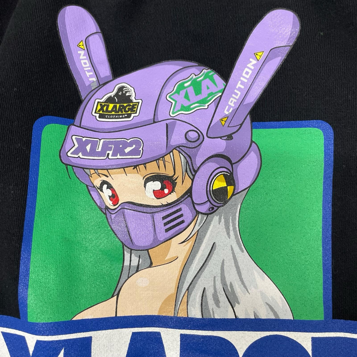 XLARGE エクストララージ ×FR2 ブラック キャラクタープリント パーカー トップス