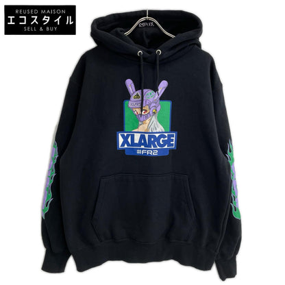 XLARGE エクストララージ ×FR2 ブラック キャラクタープリント パーカー トップス