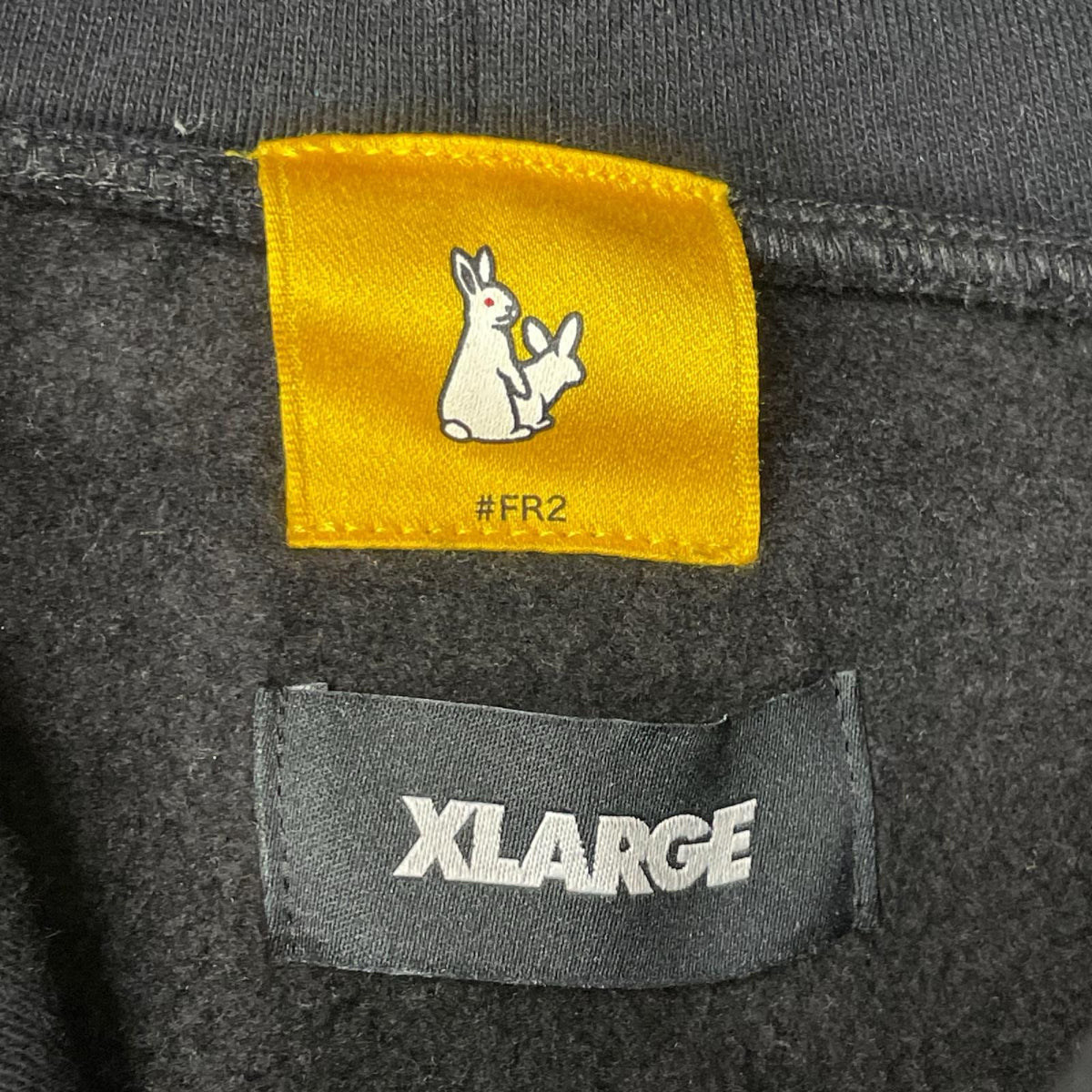 XLARGE エクストララージ ×FR2 ブラック キャラクタープリント パーカー トップス