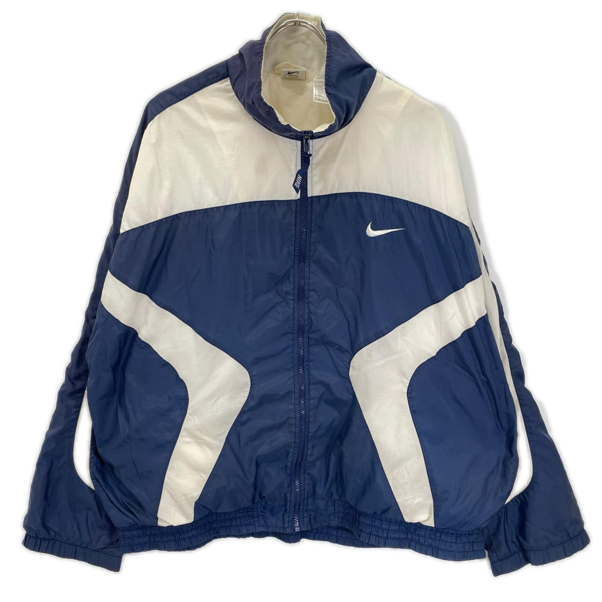 NIKE ナイキ 90s ホワイト×ネイビー ナイロンジャケット ジャケット