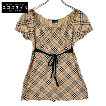 Burberry Blue Label Burberry Blue Label made in 2007 beige Nova check ribbon tunic tops