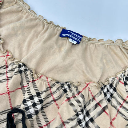 Burberry Blue Label Burberry Blue Label made in 2007 beige Nova check ribbon tunic tops