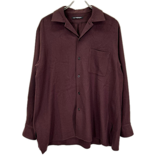MAATEE&SONS マーティーアンドサンズ MT3303-0606B ワインレッド ウール 長袖 シャツ トップス
