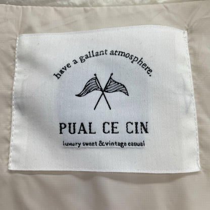 PUAL CE CIN ピュアルセシン 0242080040 ホワイト フェイクダウンステンカラーコート コート