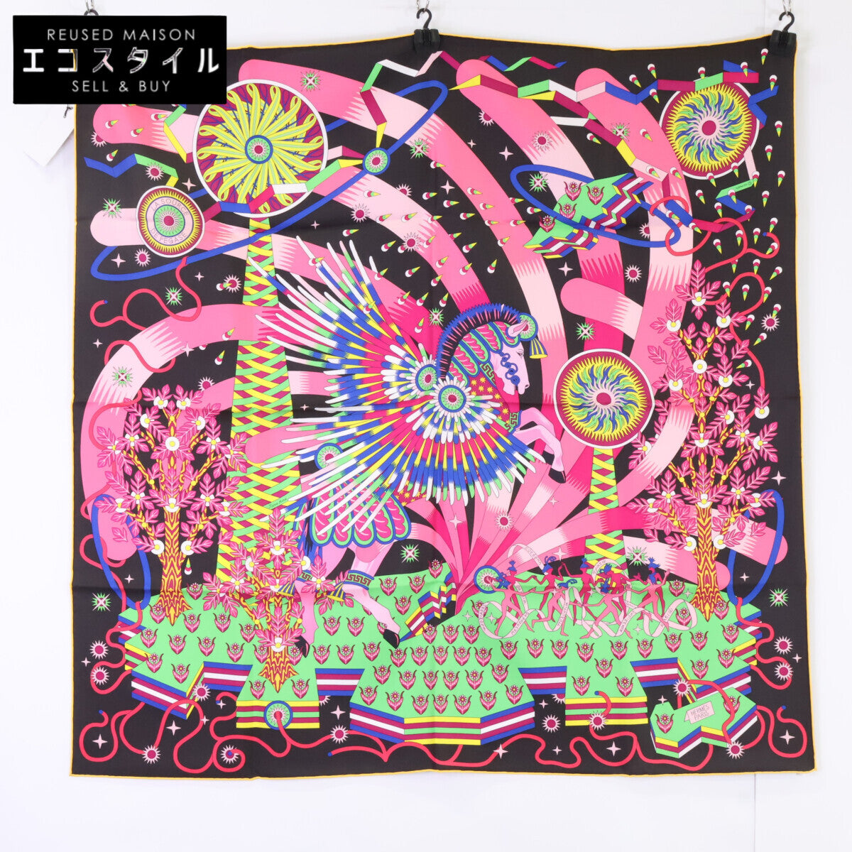 HERMES エルメス 【新品未使用】20SS H003434S 02 La Source de Pegase ペガサスの源泉 シルク スカーフ