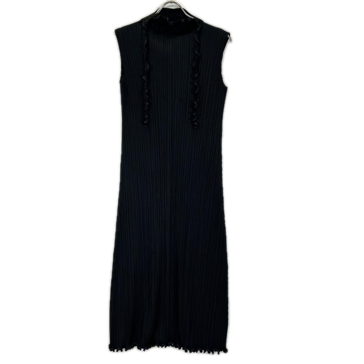 PLEATS PLEASE プリーツプリーズ PP43-JH856 ブラック リボン 変形 ノースリーブワンピース ワンピース