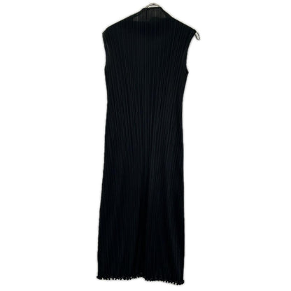 PLEATS PLEASE プリーツプリーズ PP43-JH856 ブラック リボン 変形 ノースリーブワンピース ワンピース