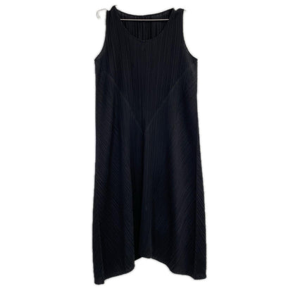 PLEATS PLEASE プリーツプリーズ ブラック プリーツ ノースリーブワンピース ワンピース