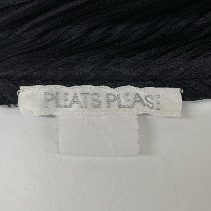 PLEATS PLEASE プリーツプリーズ ブラック プリーツ ノースリーブワンピース ワンピース