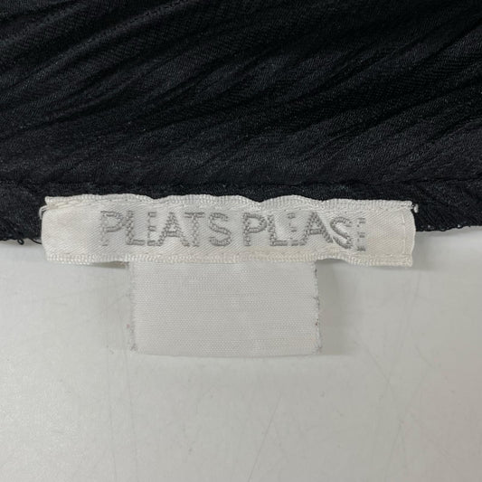 PLEATS PLEASE プリーツプリーズ ブラック プリーツ ノースリーブワンピース ワンピース
