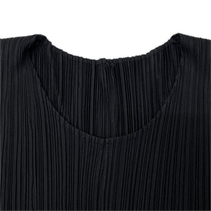 PLEATS PLEASE プリーツプリーズ ブラック プリーツ ノースリーブワンピース ワンピース