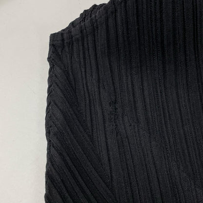 PLEATS PLEASE プリーツプリーズ ブラック プリーツ ノースリーブワンピース ワンピース