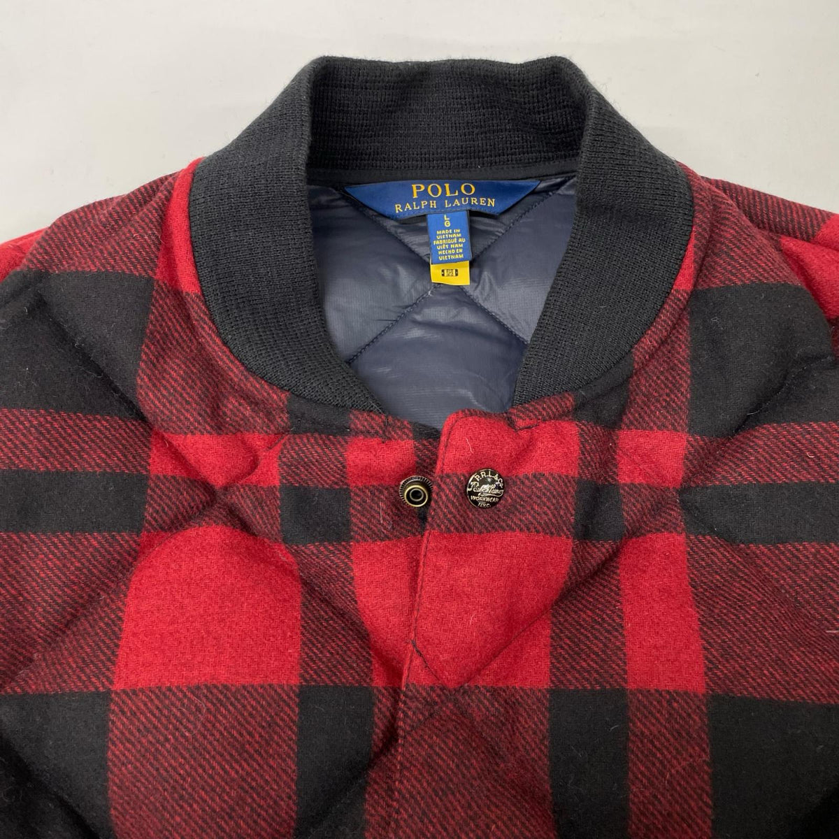 POLObyRalphLauren ポロラルフローレン レッド×ブラック バッファロー チェック ウールブレンド ジャケット ジャケット