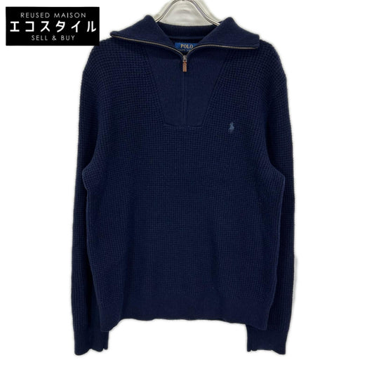 POLObyRalphLauren ポロラルフローレン ネイビー ハーフジップ 長袖ニット トップス